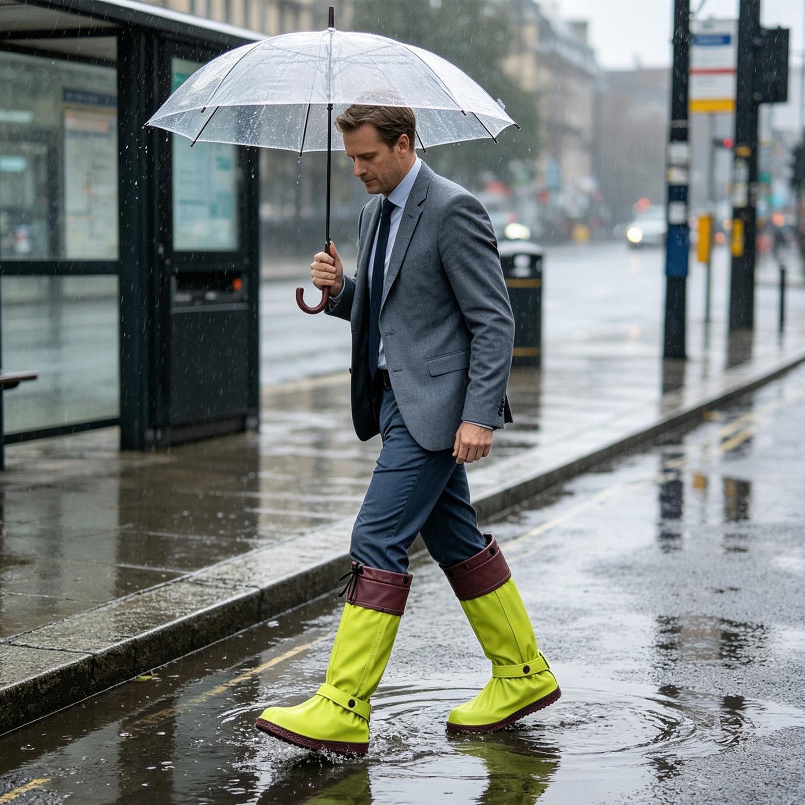 Rain Shoe Covers Zipper Reusab - огляд і ціна Cycling Commute In Rain